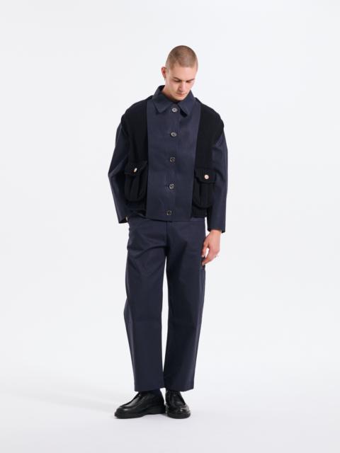 Caban Rubberised Coat with Cashmere Waistcoat