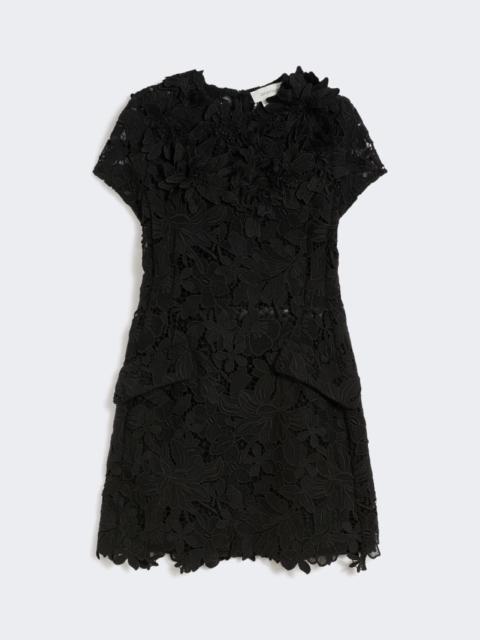 Macramé hourglass dress - black