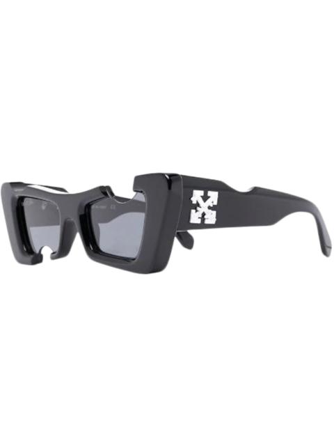 OFF-WHITE Cannes Cut-Out Cat-Eye Sunglasses Black/Grey (OERI021S22PLA0011007)