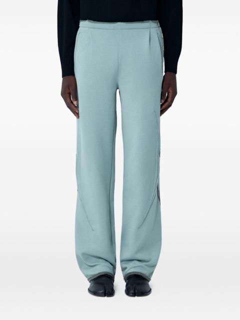 Vig K Dart panel fraying trousers