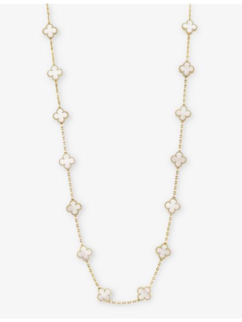 Vintage Alhambra small 18ct yellow-gold and mother-of-pearl necklace