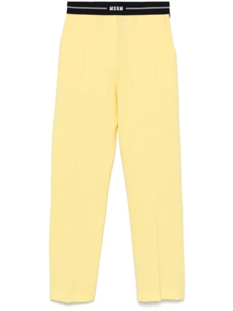 logo-waistband trousers