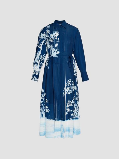 LONG SLEEVE MIDI SHIRT DRESS