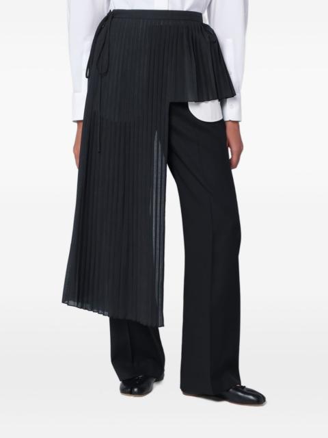 pleated wrap skirt