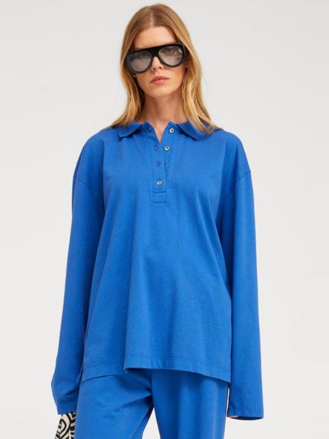 COTTON JERSEY OVERSIZED POLO