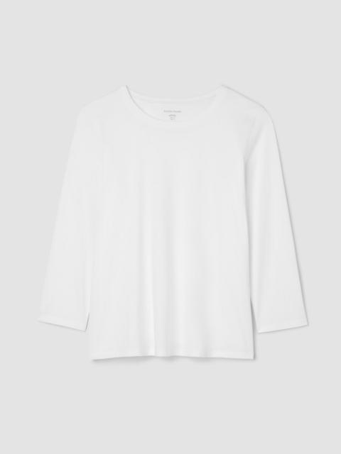 Organic Pima Cotton Jersey 3/4-Sleeve Tee