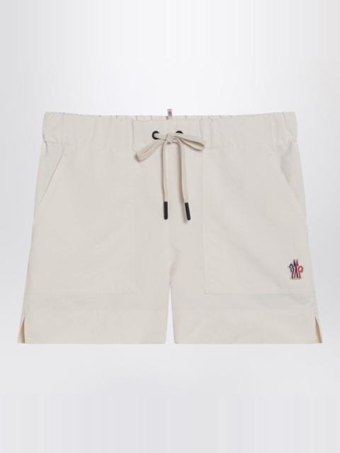 Beige Technical Froissé Shorts