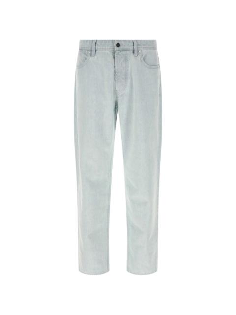button straight jeans