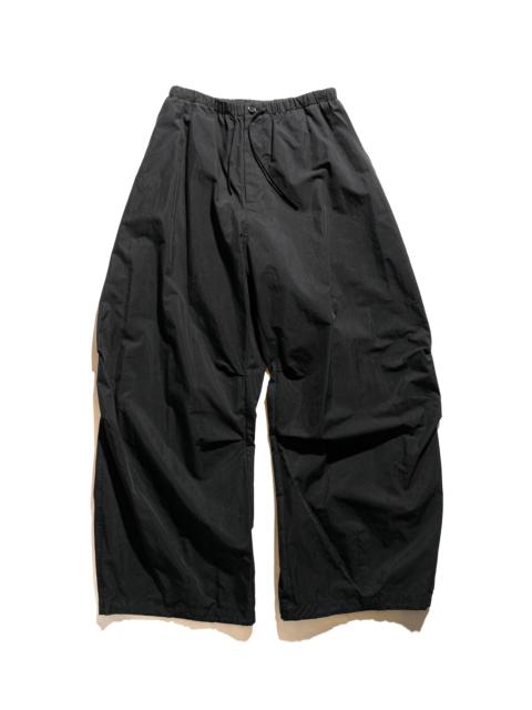 Drawstring Wide Fatigue Pants Black