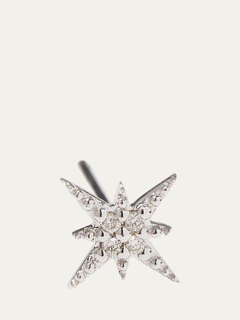 Starburst Diamond Single Stud Earring