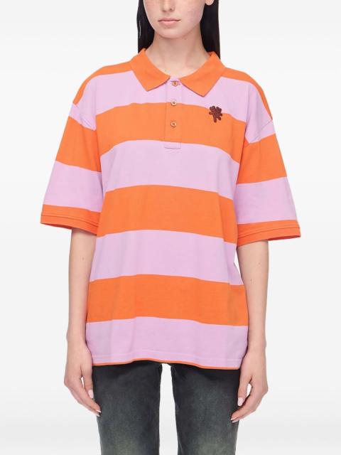 Tiny Teddy striped polo top