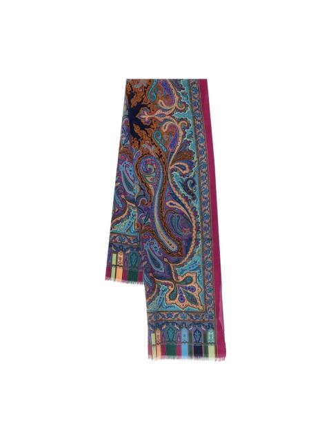 paisley-patterned silk scarf