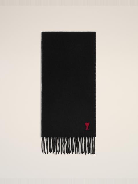 BLACK WOOL AMI DE COEUR SCARF