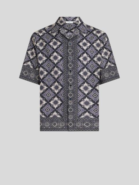 PRINTED COTTON BOWLING SHIRT