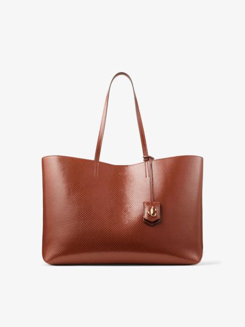 Nine2Five East-West
Cognac Elaphe Printed Leather Tote Handbag