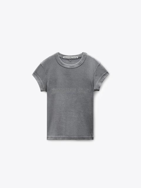 Crystal Hotfix Logo Cotton Baby Tee