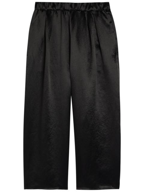 Maria Mcmanus Wide-leg Satin Crop Trousers