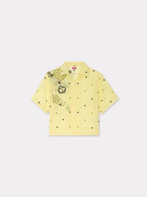 'KENZO Peonies' embroidered hawaiian shirt