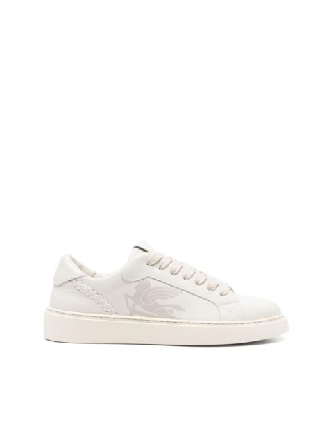 leather low-top sneakers