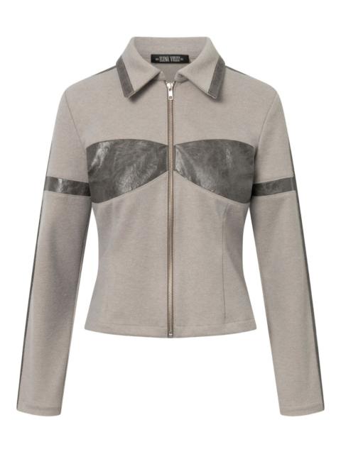 Racer zip-front jacket