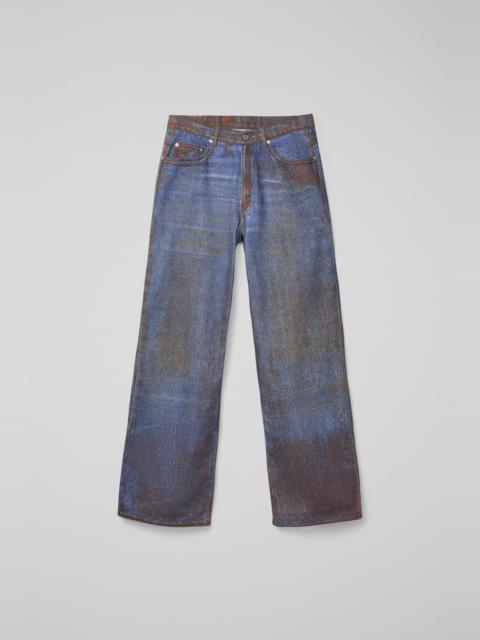 Terracotta-blue Denim Jeans