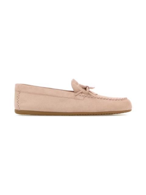 Pink Suede Loafers