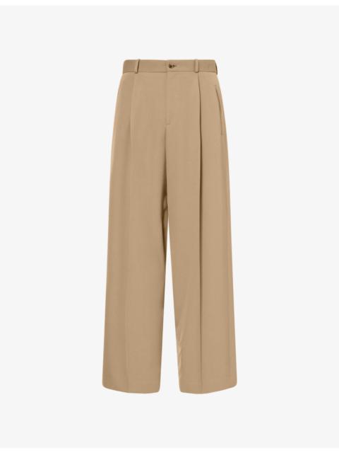 Thom Pressed-Pleat Wool Trousers