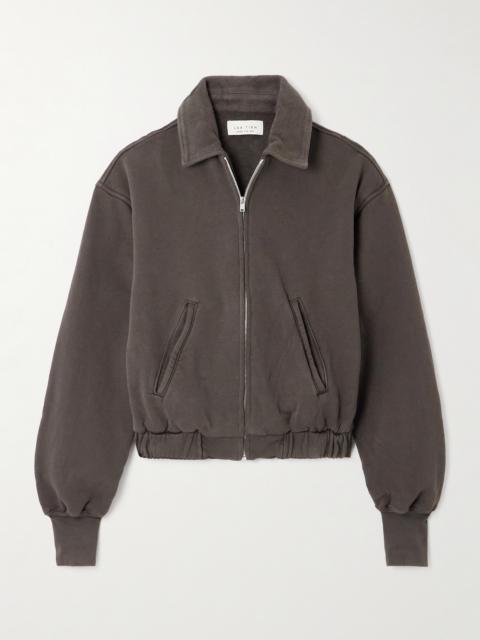 Courtney Fleece-trimmed Cotton-jersey Jacket