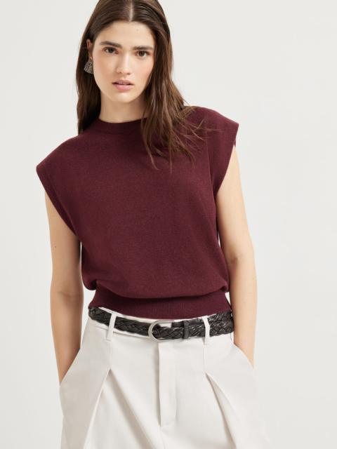 Cashmere sweater with monili