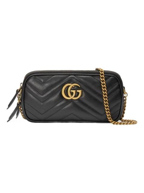 (WMNS) Gucci GG Marmont Shoulder Bag Mini Black 546581-DTDCT-1000