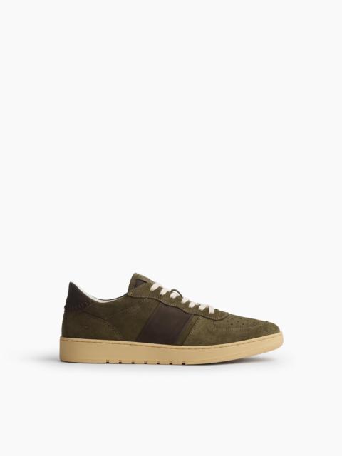 COLLEGIUM for rag & bone Pillar Destroyer Low
Military Green Suede & Dark Green Leather