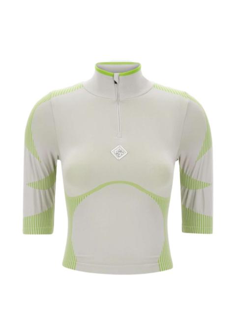 half-zip logo-detail top