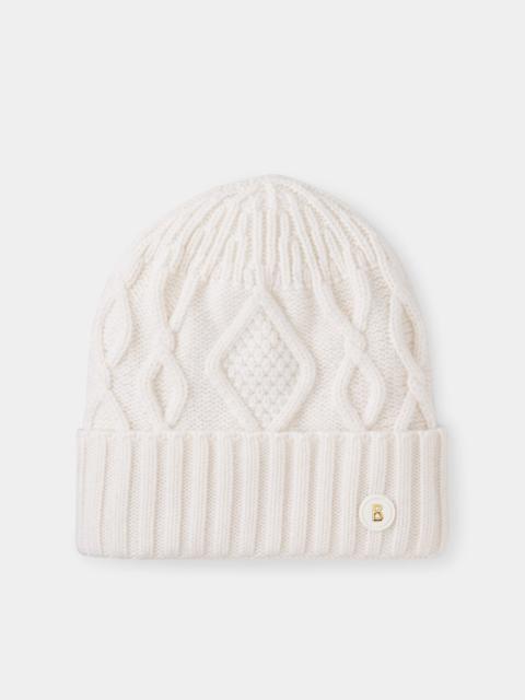 Jamila knitted cashmere hat in Off-White