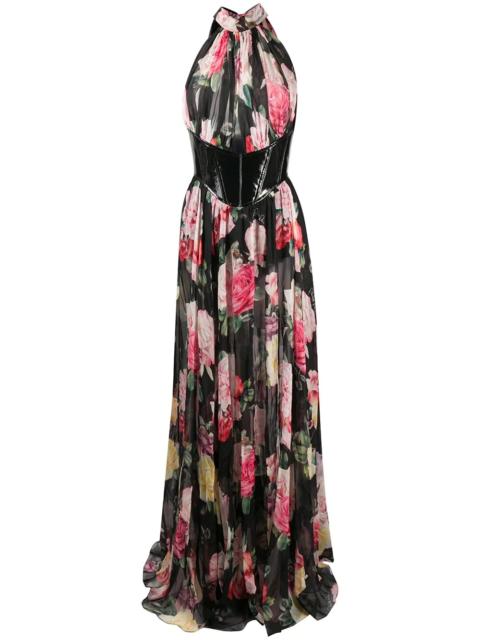Vittoria floral print gown