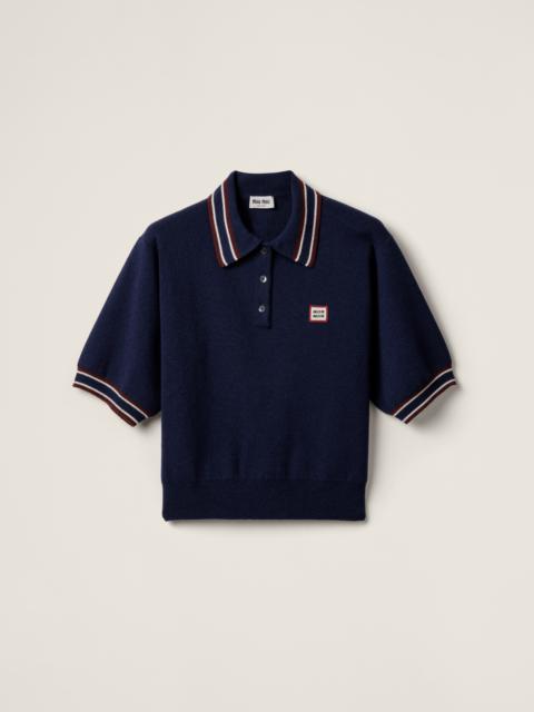 Wool and cashmere polo sweater