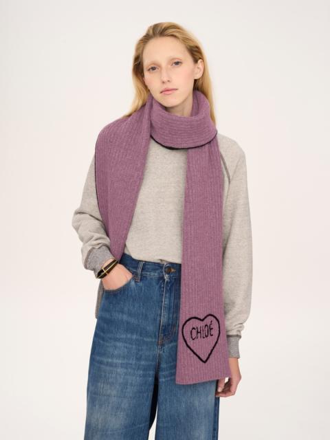 THE CHLOÉ ENCOEUR SCARF IN WOOL & CASHMERE