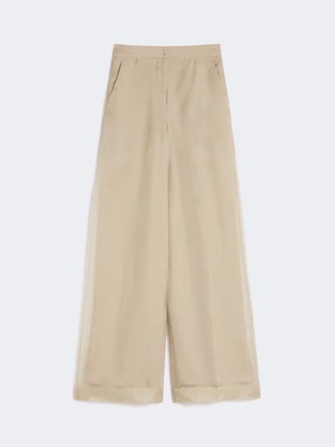 Silk organza trousers - SAND