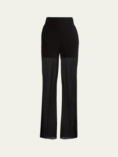 Double Sheer Straight Leg Pants