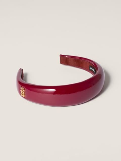 Patent leather headband