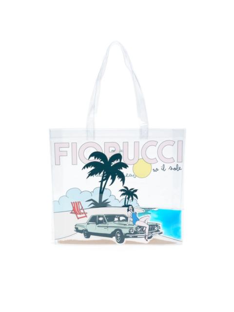 logo-print tote bag