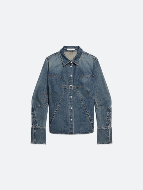DENIM BUSTIER SHIRT