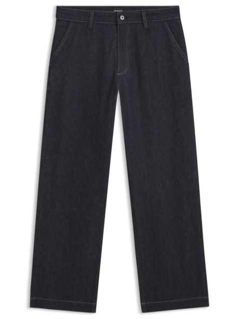 INDIGO REGULAR-FIT JEANS IN STRETCH DENIM