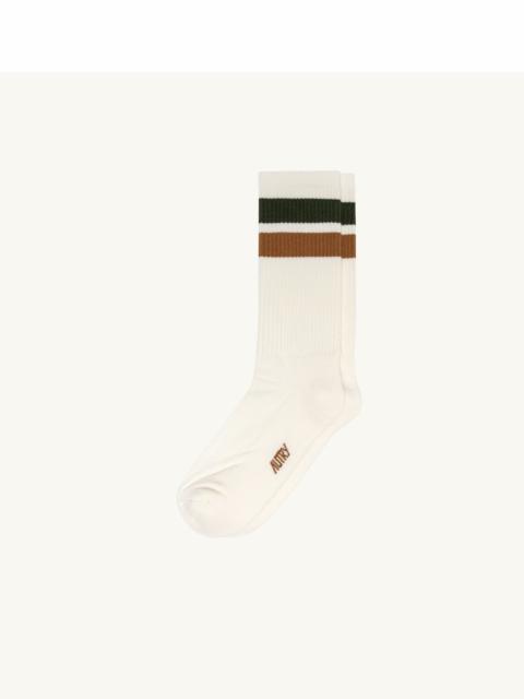 UNISEX STRIPED JACQUARD LOGO SOCKS