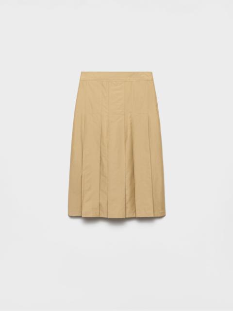 Pleated technical fabric skirt