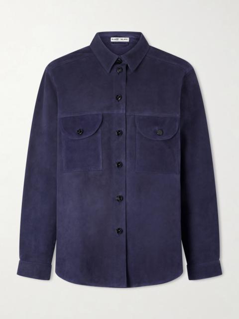 Berber Paneled Suede Shirt