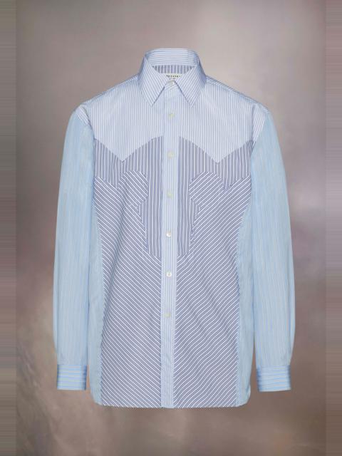 Yoke stripe cotton shirt