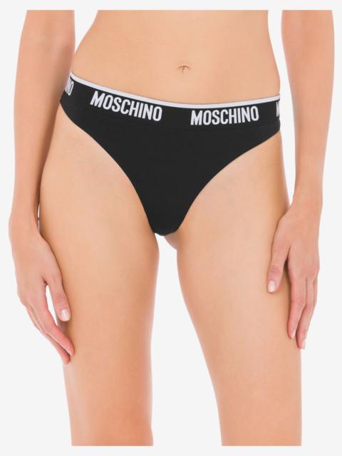 ELASTIC LOGO BAND THONG