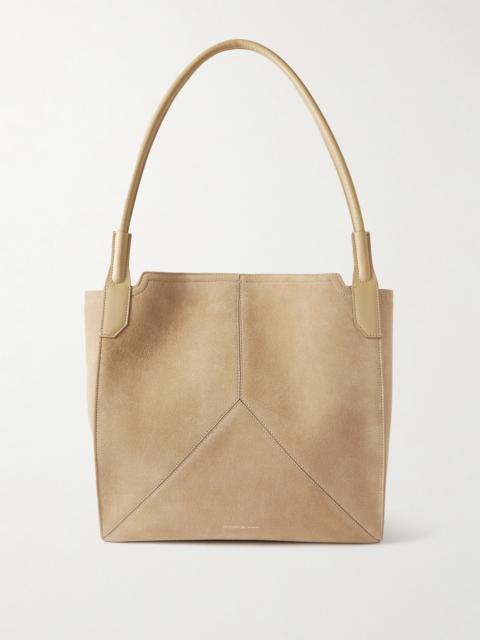 The Victoria Soft Mini Leather-trimmed Suede Tote
