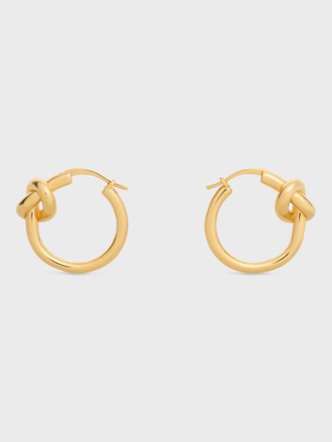 Knot Small Hoops in Brass with Gold finish