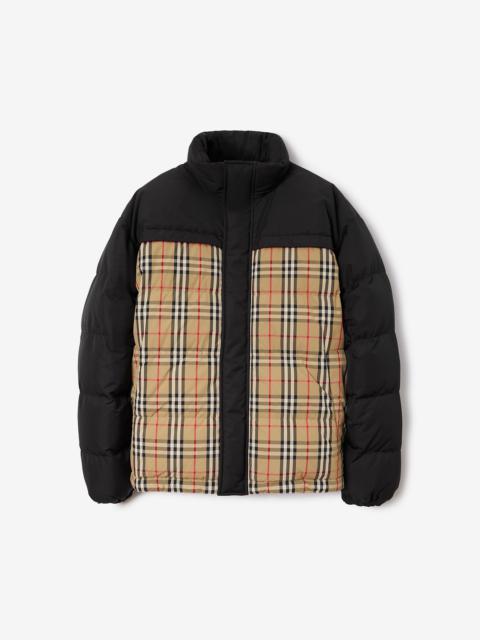 Reversible Check Puffer Jacket
